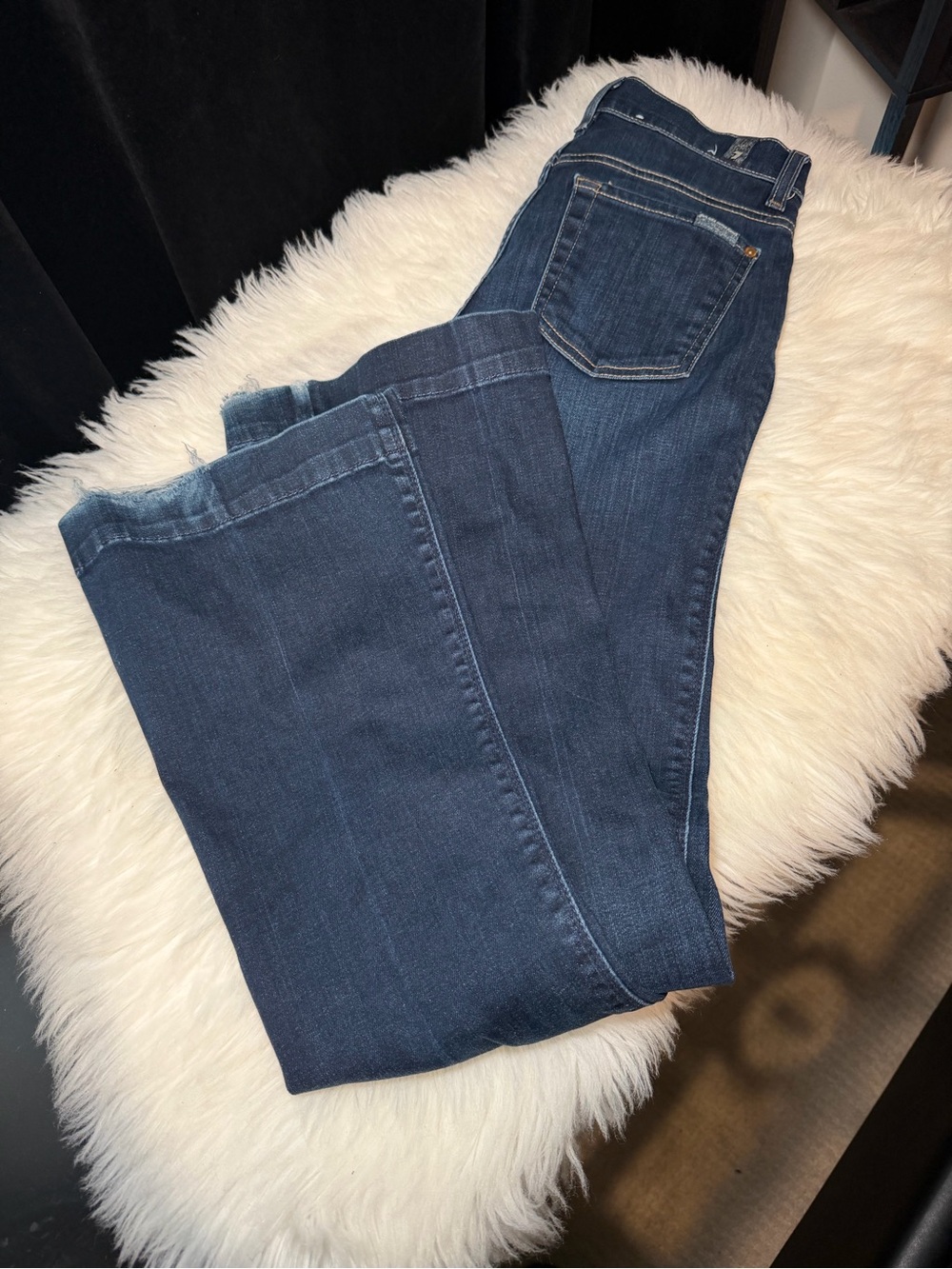 7 For All Mankind Jeans 25X33 Slim Trouser Atlantic Twilight Size 23